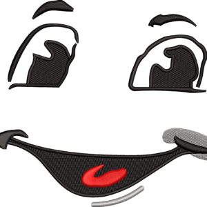 Cartoon Face with a Smile Embroidered Woven Caps & Visor Hats – Fun & Playful Headwear