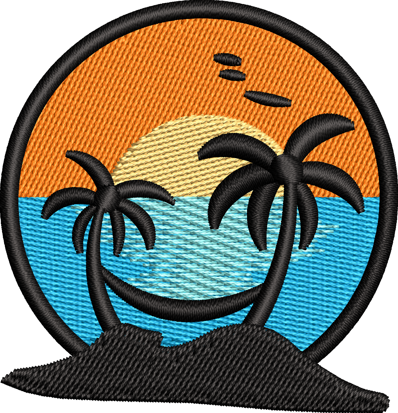 Beach Sunset Embroidered Woven Caps & Visor Hats – Summer & Scenic Headwear