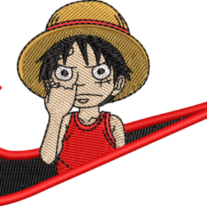 Monkey D. Luffy Nike-Style Logo Embroidered Woven Caps & Visor Hats – Anime Streetwear Headwear