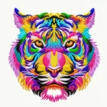 Colorful Tiger Head