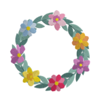 Pastel Flower Circle Wreath