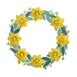 Yellow Daffodil Wreath