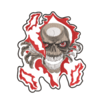 Skull Ripping Through with Claws