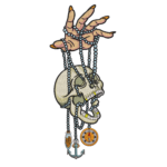 Witch Hand Skull with Compass and Anchor