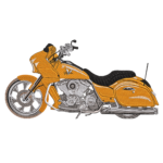 Orange Bagger Motorcycle