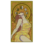 Art Nouveau Goddess with Moon Phases