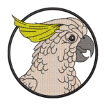 Cockatoo Portrait Circle Badge