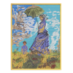Woman with Parasol Impressionist Framed