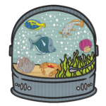 Astronaut Helmet Ocean Aquarium