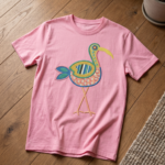 Colorful Folk Art Crane Bird - Image 2