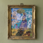 Woman with Parasol Impressionist Framed - Image 2