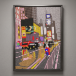 New York Times Square Street Scene Framed - Image 2