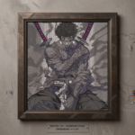 Anime Swordsman with Dual Katana Framed - Image 2