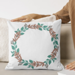 Teal and Brown Leaf Wreath - Image 2
