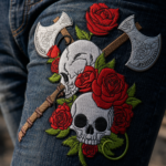 Skull and Roses with Crossed Axes - Image 2