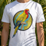 Macaw Parrot on Branch Circle Badge - Image 2