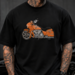 Orange Bagger Motorcycle - Image 3