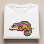 Rainbow Chameleon on Branch - Image 2