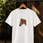 Bay Horse Head with Dark Bridle - Image 2