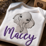 Baby Elephant with Name Macey - Image 2
