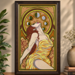Art Nouveau Goddess with Moon Phases - Image 3