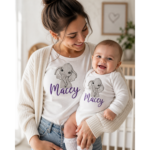 Baby Elephant with Name Macey - Image 3