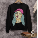 Pop Art Girl in Pink Cap - Image 2